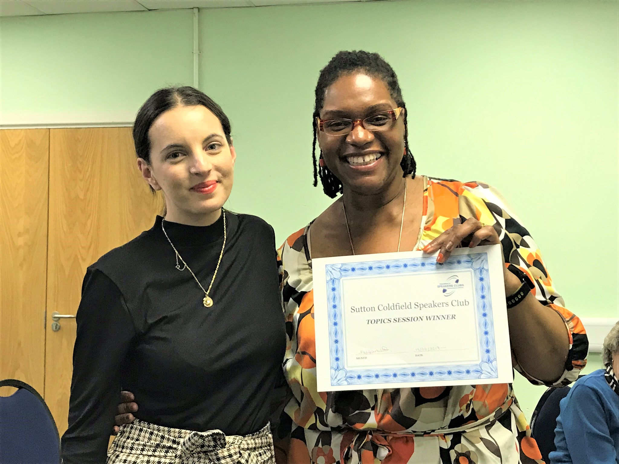 Congratulations to Paulette for winning the Topics session